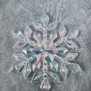 Елочное украшение Снежинка 9 см., акрил, Christmas DeLuxe (13092)