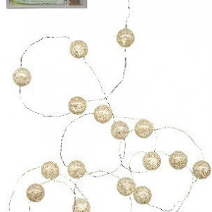 Гирлянда Marble balls Мраморные шарики, на батарейке, цвет шариков - серебро (726-32)