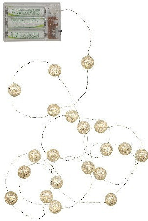 Гирлянда Marble balls Мраморные шарики, на батарейке, цвет шариков - серебро (726-32)