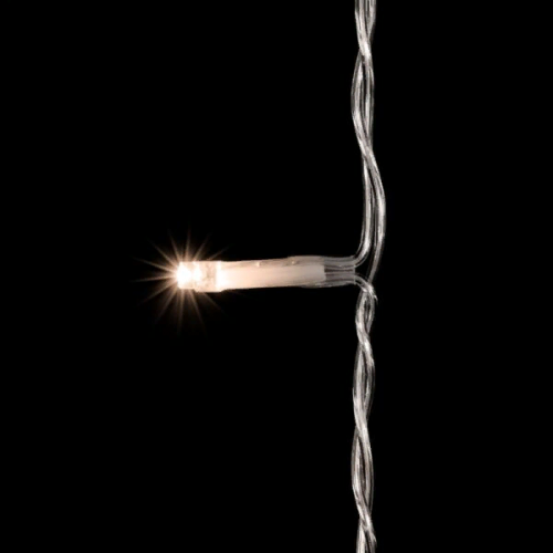 Светодиодный занавес 2*2 м., 400 теплых белых LED ламп, облегченный, прозрачный провод ПВХ, LTC (PCL400NOT-10-2WW)