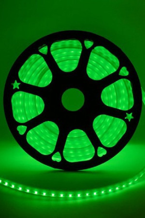 Неон торцевой 14*10 мм., 220V, зеленые LED лампы 100 шт на 1 м, бухта 50 м, Beauty Led (LCT-2G)