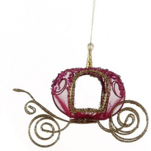 Подвеска Карета для Золушки 15*8*12 см., розовая, Noelle (83255/2)