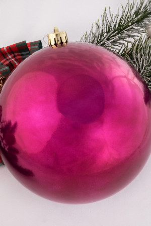 Шар пластиковый глянцевый 140 мм., магнолия, Kaemingk (022408)