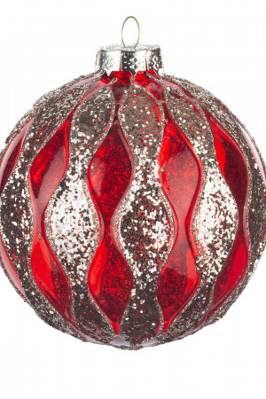 Винтажный стеклянный шар Патриций 10 см., 1 шт., Karlsbach (09857)