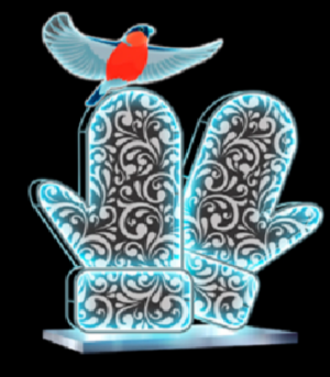 Светодиодная фигура Варежки (пара) 2D 200 см., Сад Радости (SR068)