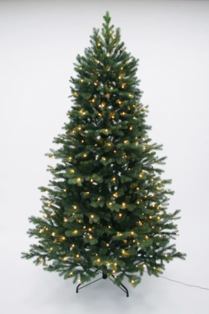 Искусственная елка  Швейцарская 215 см., 300 теплых белых LED ламп, 100% литая хвоя, Black Box (74540) 