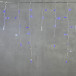 Светодиодная бахрома 3,1*0,5 м., 150 синих LED ламп, мерцание, прозрачный провод ПВХ, LTC (PIL150BLW-10-2B)