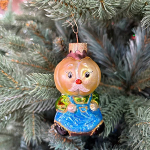 Формовая игрушка Кум Тыква 9 см., стекло, Витус (А430)