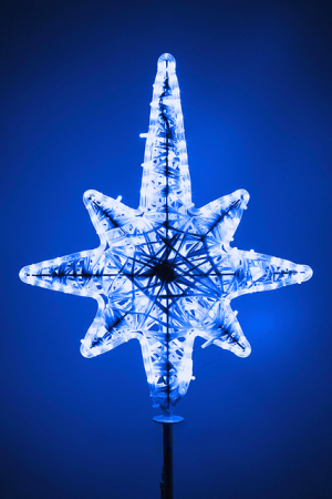 Макушка Роза Ветров из стекло-нити 75 см. для елей высотой от 3 до 8 м., синяя, Green Trees (roz-sn-75blue)