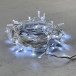 Гирлянда Нить 10 м., холодный белый с Мерцанием Белого Диода 220В, 75 LED, Провод Белый Каучук, IP65, LTC (LL75BLW-8-2W) 