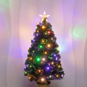 Настольная оптоволоконная елка Праздничная 60 см., пвх, контроллер (Т2206В-60)