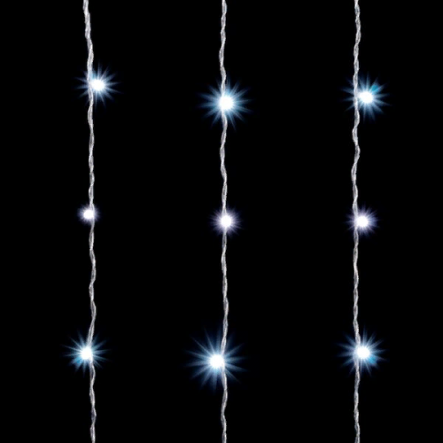 Светодиодный занавес 2*3 м., 600 белых LED ламп, облегченный, прозрачный провод ПВХ, LTC (PCL600NOT-10-2W)