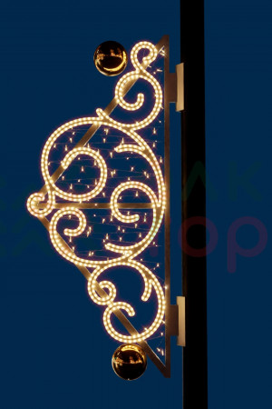 Светодиодная консоль Золотые узоры 68*165 см., 220В, Conso (KPN-028-L003)