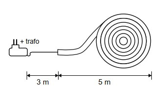 Гирлянда дюралайт Luca Lighting, цвет красный , 100 ламп, 8 функций, 5 м., LUCA (83796)