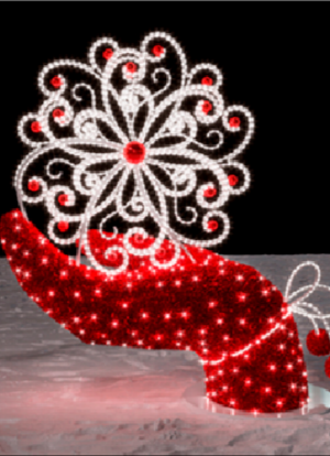 Светодиодная фигура из мишуры Варежка со снежинкой 250 см., Сад Радости (SR069)