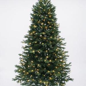 Искусственная елка Швейцарская 230 см., 340 теплых белых LED ламп, 100% литая хвоя, Black Box (74600)