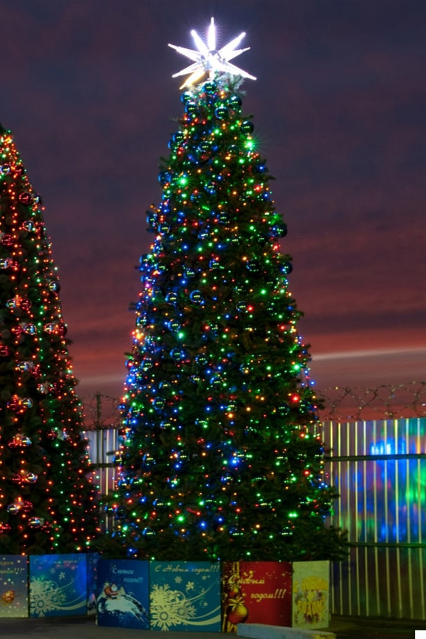 Комплект освещения Динамика для елей высотой 7 м., 1080 LED, 9 шт.*12 м., Green Trees (Dinamika7)