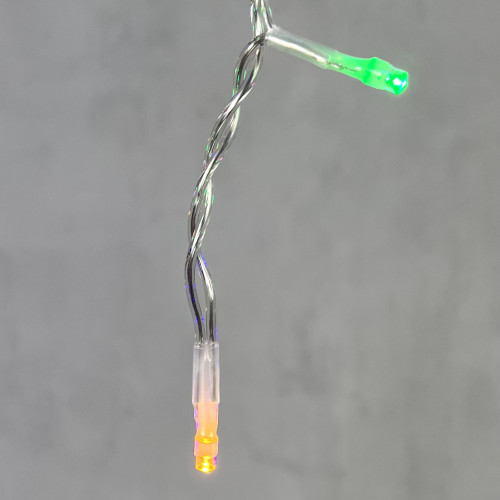 Светодиодная бахрома 3,1*0,5 м., 150 разноцветных LED ламп, мерцание, прозрачный провод ПВХ, LTC (PIL150BLW-10-2M)