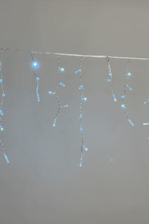 Светодиодная бахрома 3,1*0,5 м., 120 LED, небесно-голубая, статика, прозрачный провод ПВХ, LTC (PIL120CAP-10-2SB)