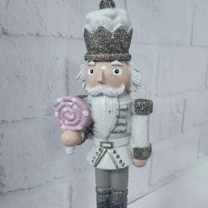 Елочное украшение Щелкунчик 12 см., розовый, полирезин, Christmas DeLuxe (13085)