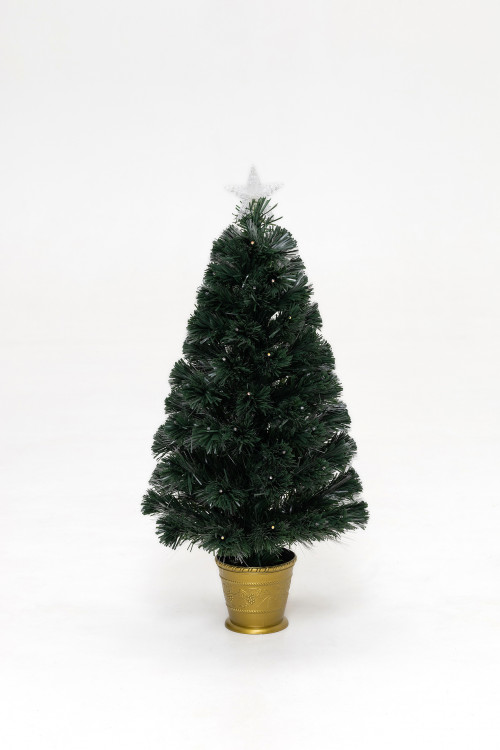 Настольная оптоволоконная елка Праздничная 90 см., пвх, контроллер (Т2206В-90)