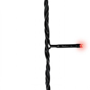 Светодиодная гирлянда с контроллером 6 м, 220V., 80 красных LED ламп, черный ПВХ, Kaemingk (494112)