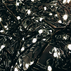 Светодиодная гирлянда Пятиминутка для ели высотой 2.1 м., 224 холодных белых LED ламп, зеленый ПВХ, Beauty Led  (GFM224C-14-1W)