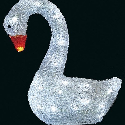 Светодиодная фигура Лебедь 30 см., 24V, 32 холодных белых LED ламп, Beauty Led (L-A-X001A)