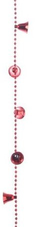 Бусы пластиковые 270 см, красные колокольчики, Kaemingk (000522/2)