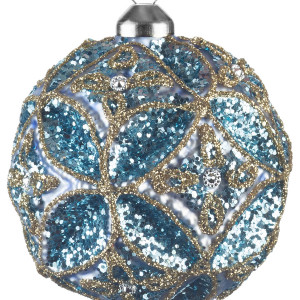 Винтажный стеклянный шар Грета 8 см., 1 шт., Karlsbach (09942)