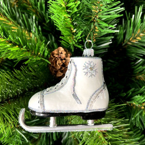 Набор стеклянных игрушек Ледяное ассорти, 2 шт., белый, Irena CO (62346)