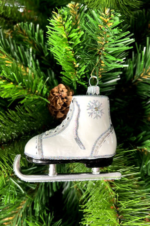 Набор стеклянных игрушек Ледяное ассорти, 2 шт., белый, Irena CO (62346)