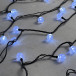 Светодиодная гирлянда шарики Пузырьки 10 м., 220V., 100 белых  LED ламп 23 мм., коннектор, черный ПВХ, LTC (PCS-100B-W)