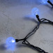 Светодиодная гирлянда шарики Пузырьки 10 м., 220V., 100 белых  LED ламп 23 мм., коннектор, черный ПВХ, LTC (PCS-100B-W)