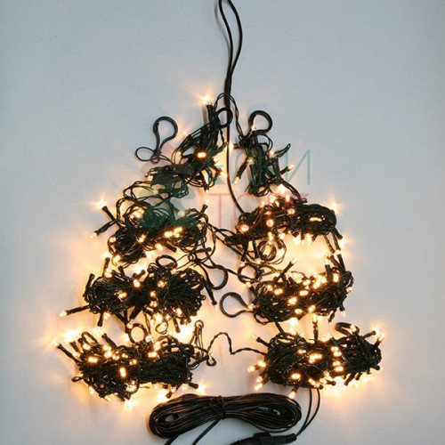 Светодиодная гирлянда Пятиминутка для ели высотой 2.1 м., 224 теплых белых LED ламп, зеленый ПВХ, Beauty Led (GFM224C-14-1WW)