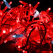 Светодиодная нить 100 красных LED ламп, 10 м., 220В, мерцание, белый провод ПВХ, Teamprof (TPF-S10CF-220V-CW/R)