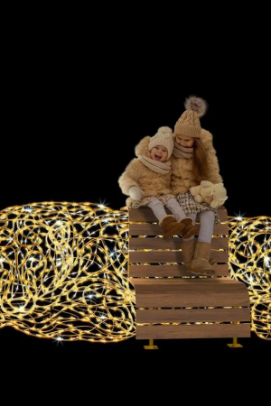 Светодиодная фигура Медведь с лавочкой 90 см., Сад Радости (SR170)