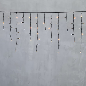 Светодиодная бахрома 3,1*0,5 м., 150 экстра теплых белых LED ламп, мерцание, черный провод ПВХ, LTC (PIL150BLW-11-2EWW)