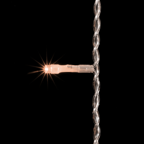 Светодиодный занавес 2*2 м., 400 экстра теплых белых LED ламп, прозрачный провод ПВХ, LTC (PCL402-10-2EWW)