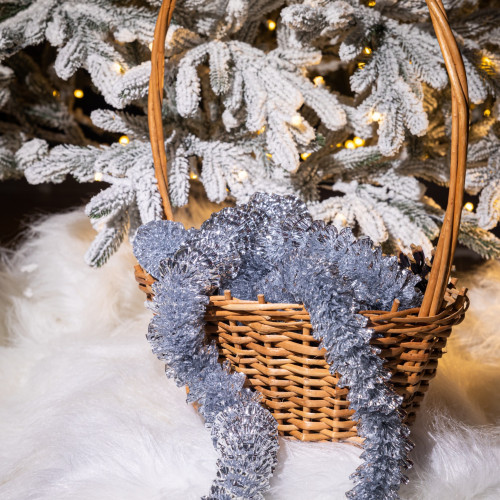 Мишура Волна д.50 мм., дл.2 м.,серебро, КАЗ КОМ (Г-282/серебро)