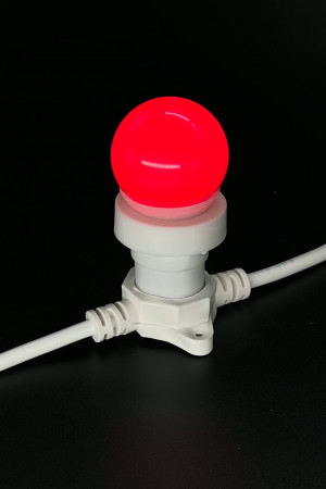 Лампа Ø45 мм. для Белт-лайта 220В, Цоколь E27, 2Вт, Красная, LTC (LAMP1-2R)