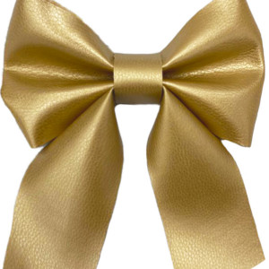 Елочное украшение Бант, 240 мм., золото, Эко-кожа, ПромЕлка (БТ5-240GOLD)