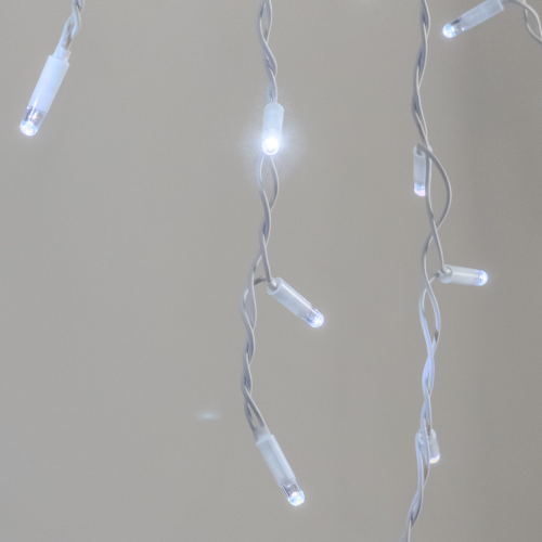 Светодиодная бахрома 3,1*0,5 м., 120 LED, холодный белый, статика, белый провод каучук, LTC (ECO120-8-2W)