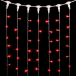 Светодиодный занавес 2*2 м., 400 красных LED ламп, прозрачный провод ПВХ, LTC (PCL402-10-2R)