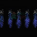 Светодиодная бахрома с эффектом бегущий огонь 1.75*0.4м., 24V, 160 LED ламп бело - синего цвета, прозрачный провод, Beauty Led (ESI160-SH10-1WB) 
