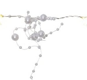 Гирлянда String Pearls Жемчужина, на батарейках, теплое белое свечение (728-34)