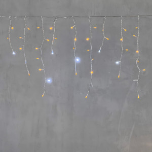 Светодиодная бахрома 4,9*0,5 м., 240 желтых LED ламп, мерцание, прозрачный провод ПВХ, Beauty Led (PIL240BLW-10-2Y)