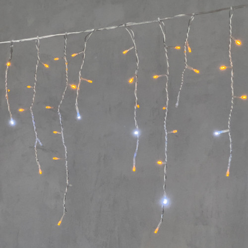 Светодиодная бахрома 4,9*0,5 м., 240 желтых LED ламп, мерцание, прозрачный провод ПВХ, Beauty Led (PIL240BLW-10-2Y)