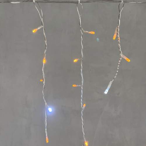 Светодиодная бахрома 4,9*0,5 м., 240 желтых LED ламп, мерцание, прозрачный провод ПВХ, Beauty Led (PIL240BLW-10-2Y)