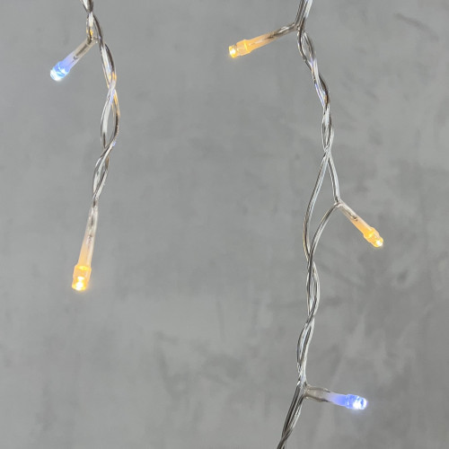 Светодиодная бахрома 3,1*0,5 м., 150 теплых белых LED ламп, мерцание, прозрачный провод ПВХ, LTC (PIL150BLW-10-2WW)